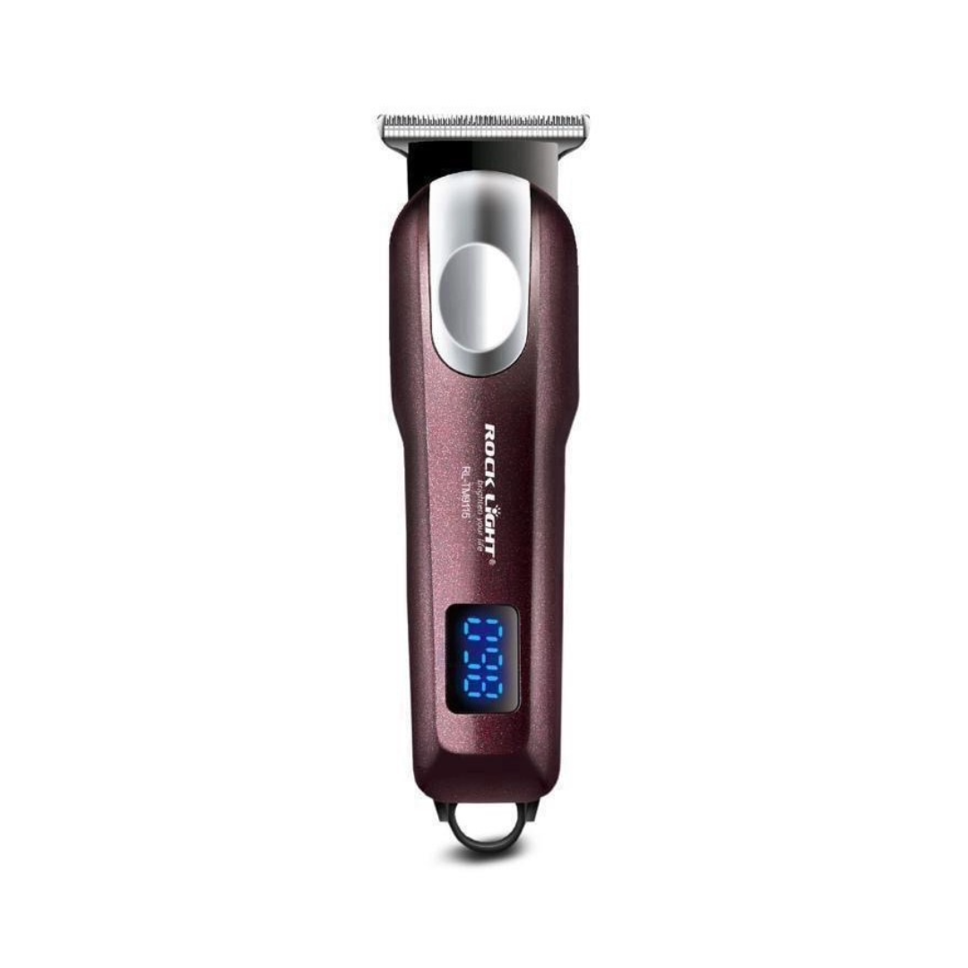 Rock Light RL-TM9115 Hair Trimmer - LED Display, Golden T-Blade, 2000mAh